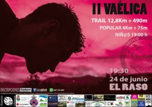 II Carrera Vaélica - El Raso el 24 de junio: carrera infantil, carrera popular de 4 km y trail de 12,8 km