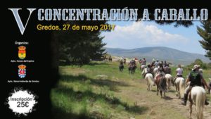 Concentración a caballo dentro del Festival del Piorno en Flor de Gredos Norte