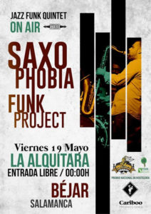 ¡Saxophobia Funk Project en La Alquitara el 19 de mayo!